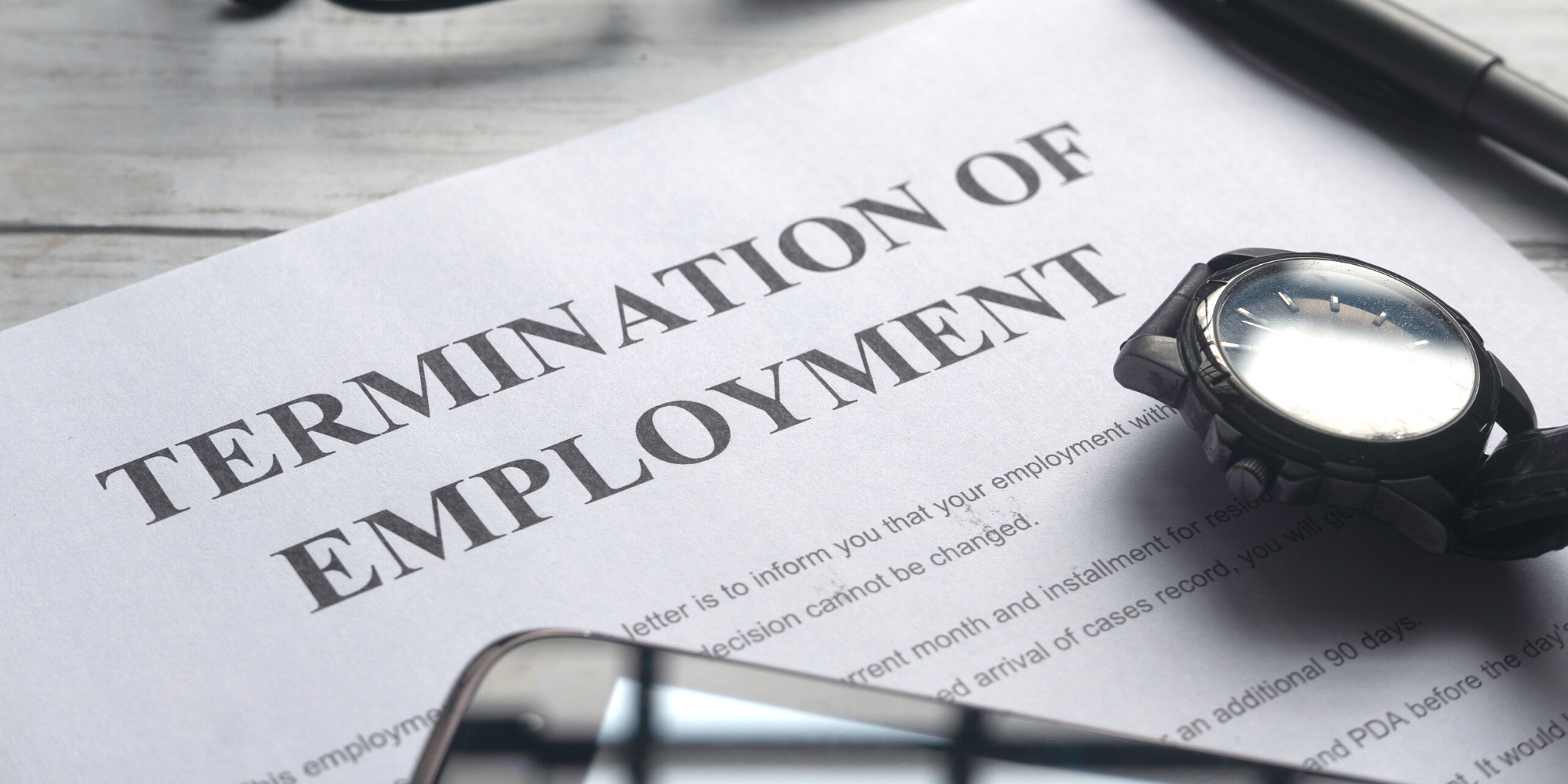 Termination of Employment Paper Document